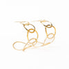 Lindsey Overlapping Chain Link Hoop Earrings Brass Wholesale