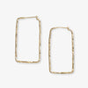 Athena Rectangle Bar Thin Hoop Earrings Brass Wholesale