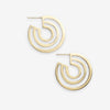 Martha Organic Three Circles Hoop Earrings Brass Wholesale