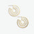 Martha Organic Three Circles Hoop Earrings Brass Wholesale