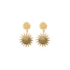 Emery Sunburst Drop Earrings Brass Wholesale