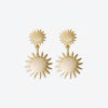 Emery Sunburst Drop Earrings Brass Wholesale