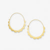 Stephanie Scallop Wrapped Hoop Brass Wholesale