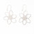 Twiggy Open Petals Flower Drop Earrings Silver