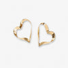 Hope Ribbon Heart Earrings Brass Wholesale