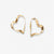 Hope Ribbon Heart Earrings Brass Wholesale