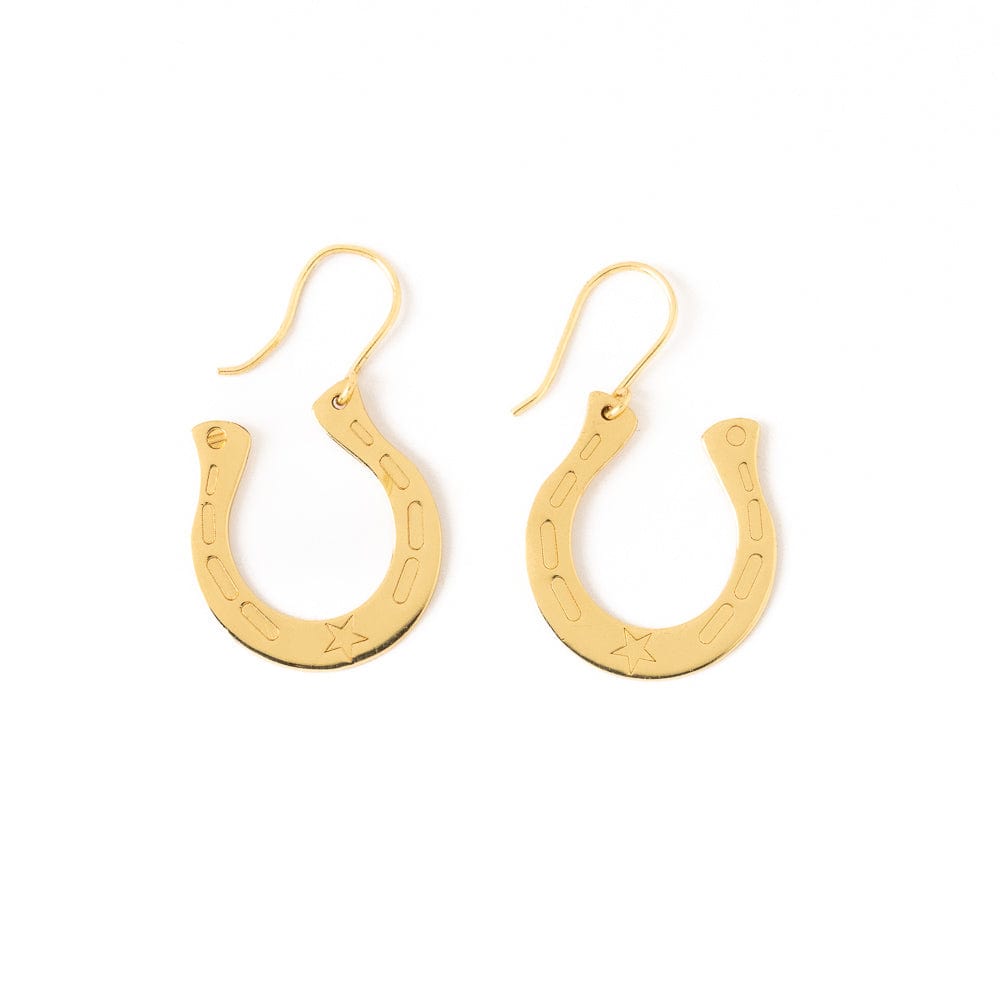 Madison Horseshoe Dangle Earrings Brass Wholesale