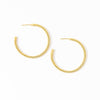 Michele Twisted Rope Hoop Earrings Brass Wholesale