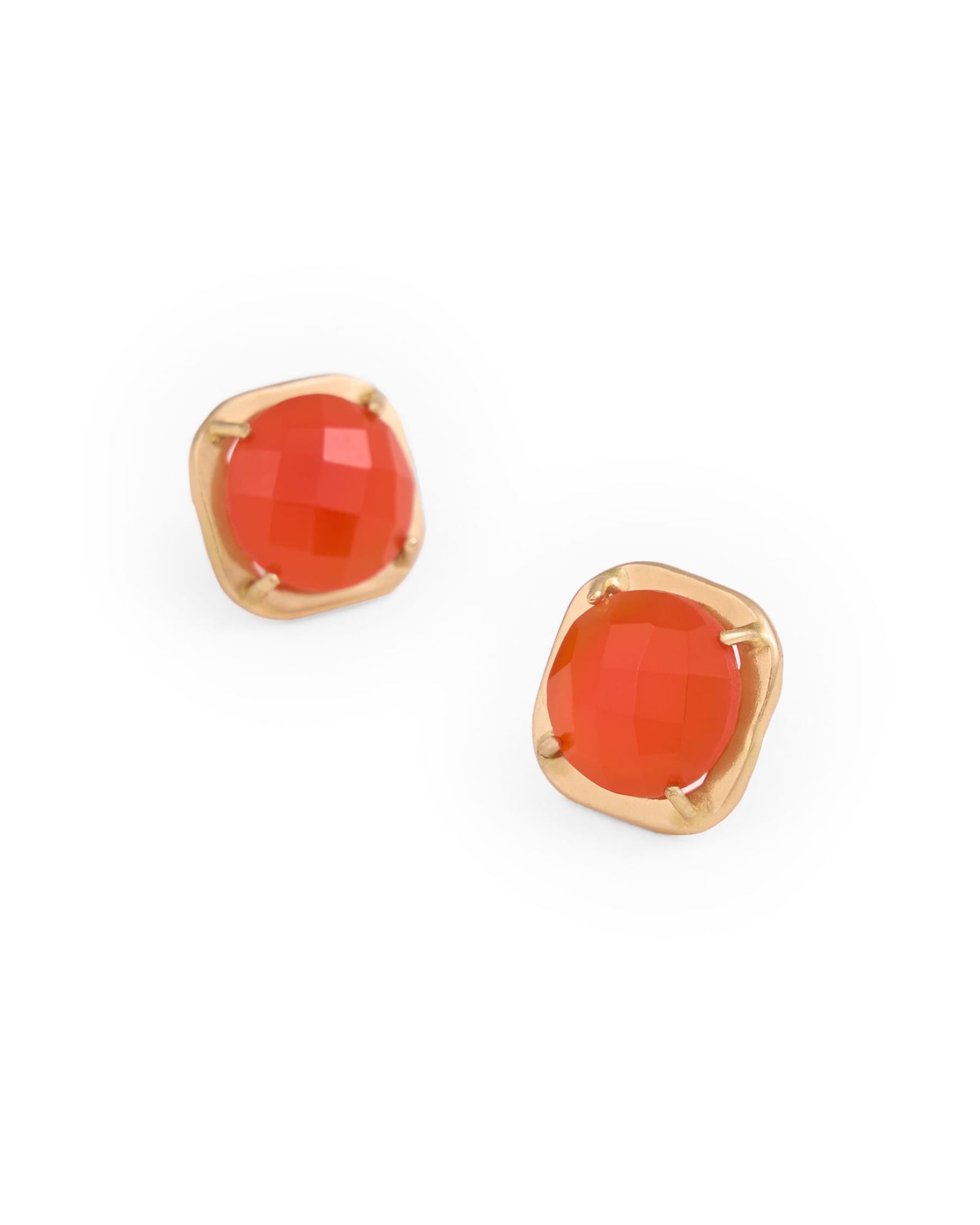Celeste Single Stone Post Earrings Carnelian