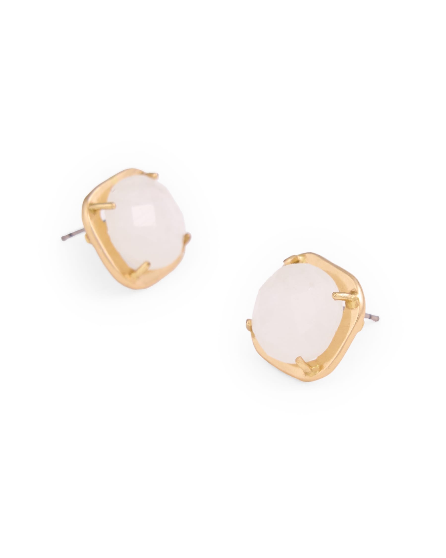 Celeste Single Stone Post Earrings Moonstone