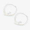 Amelia Circle Bird Hoop Earrings Silver Wholesale