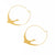 Amelia Circle Bird Hoop Earrings Brass Wholesale