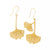 Amelia Ginkgo Leaf Earrings Brass Wholesale