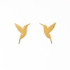 Avery Flying Birds Large Post Earrings Brass Wholesale