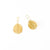 Camila Round Open Palm Leaf Threader Earrings Brass Wholesale