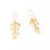 Anika Botanical Abstract Leaves Threader Earrings Brass Wholesale