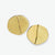Ellie Round with Step Post Earrings Brass Wholesale
