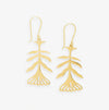 Ingrid Botanical Abstract Floral Leaf Drop Earrings Brass Wholesale