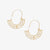 Gwen Half Circle with Cut Outs Abstract Hoop Earrings Brass Wholesale