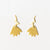 Annie Upside Down Flower Post Earrings Brass