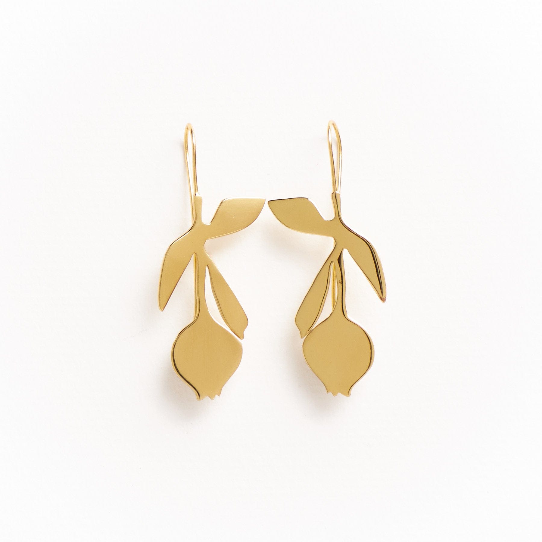 Suki Tulip Threader Earrings Brass Wholesale