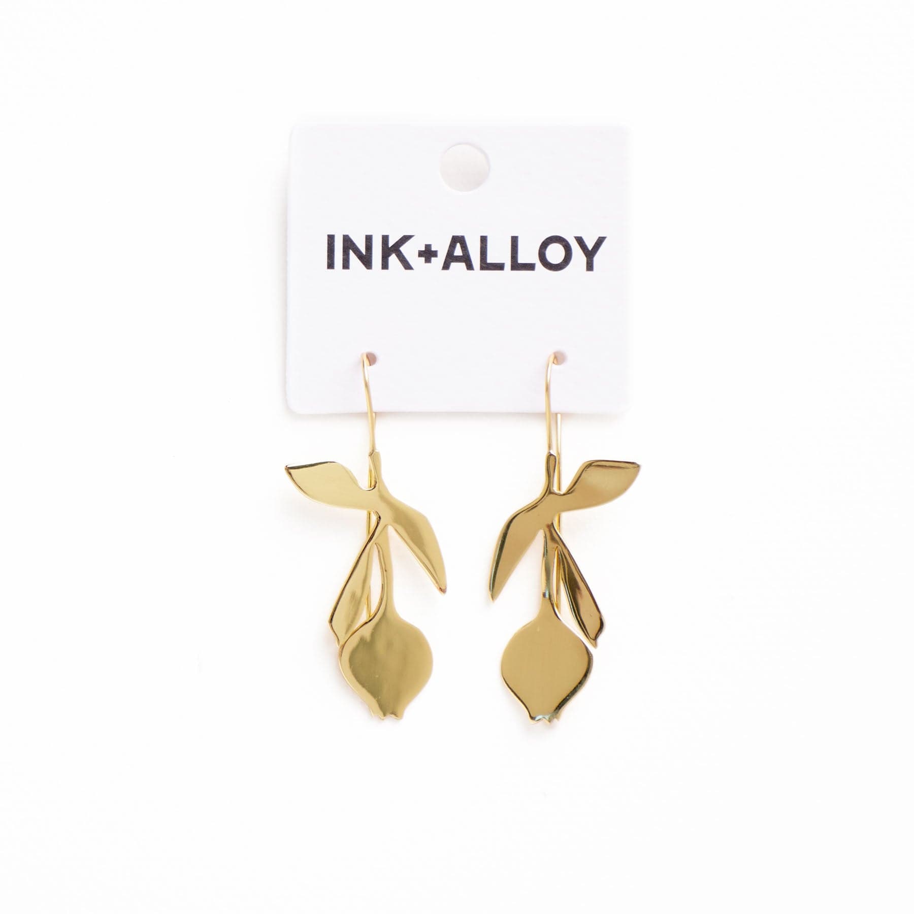 Suki Tulip Threader Earrings Brass Wholesale