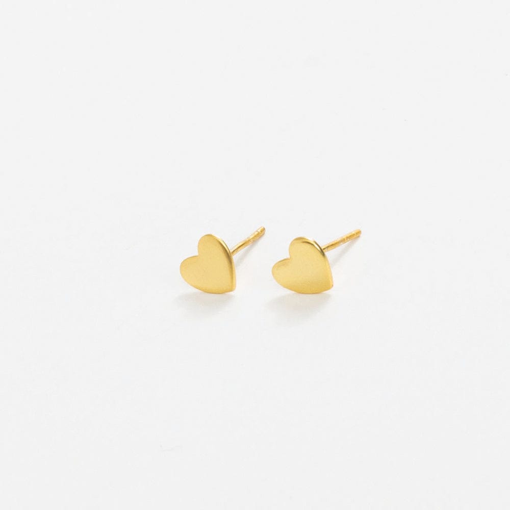 Alice Hearts Post Earrings Brass Wholesale