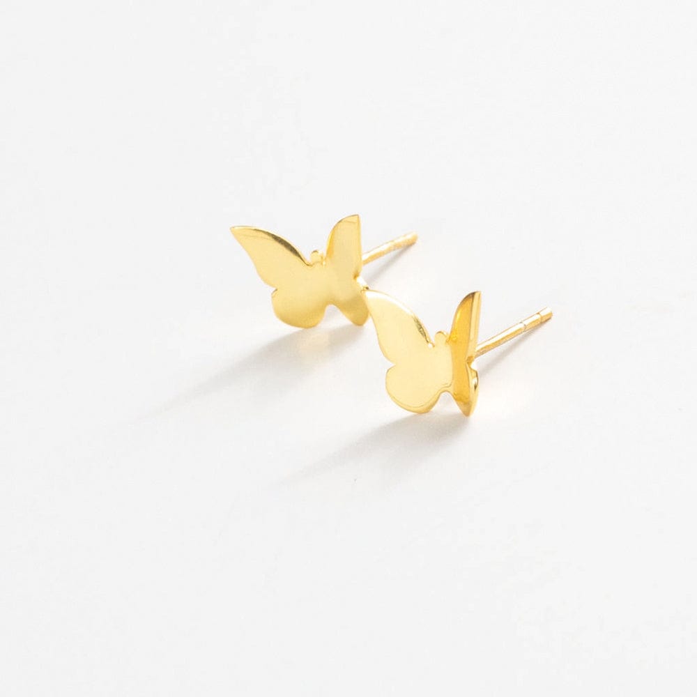 Alice Butterfly Post Earrings Brass Wholesale
