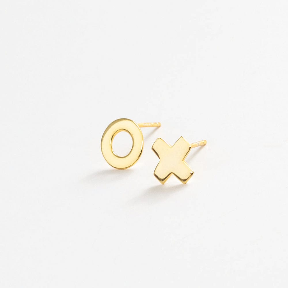 Alice "Xo" Post Earrings Brass Wholesale