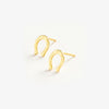 Alice Horseshoe Brass Post Earrings Brass Wholesale