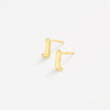 Alice Cowboy Boot Post Earrings Brass Wholesale