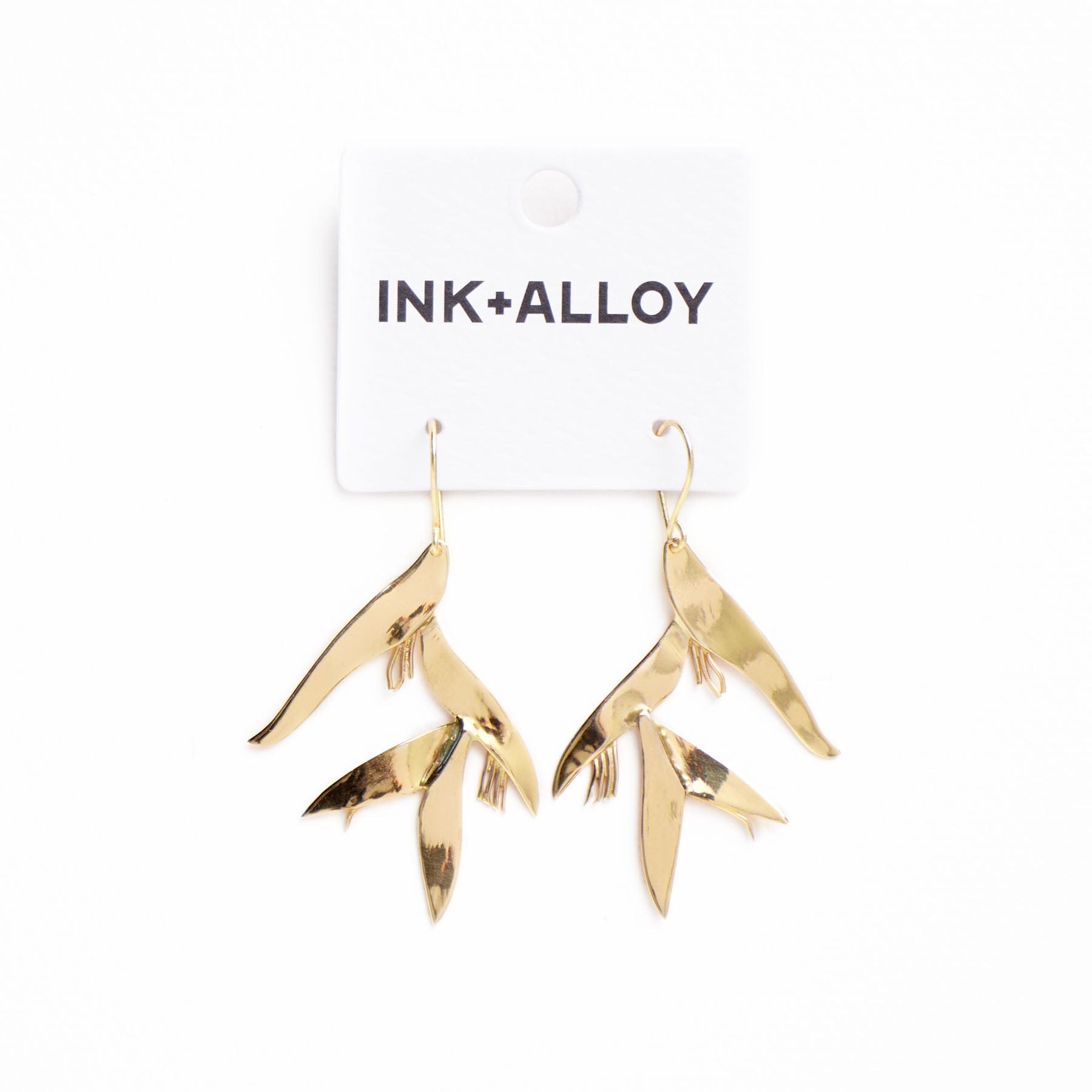 Marisol Birds Of Paradise Dangle Earrings Brass Wholesale