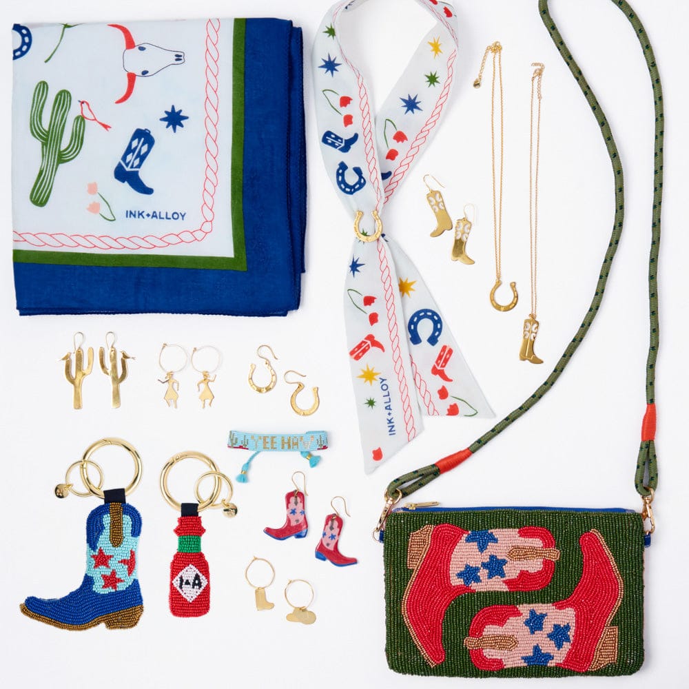 Sedona Bird and Cactus Dangle Earrings Brass Wholesale