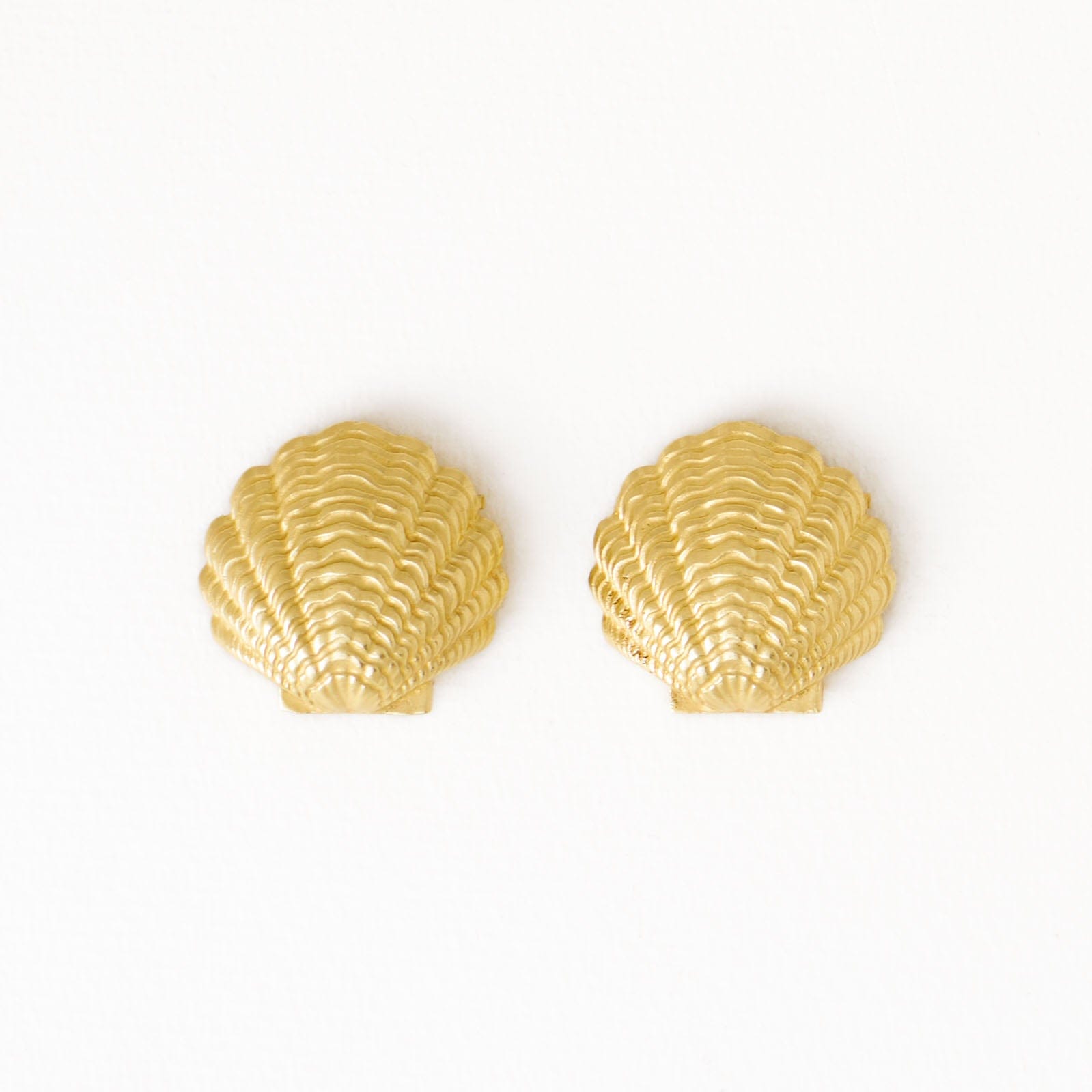 Pearl Shell Post Earrings Brass Wholesale