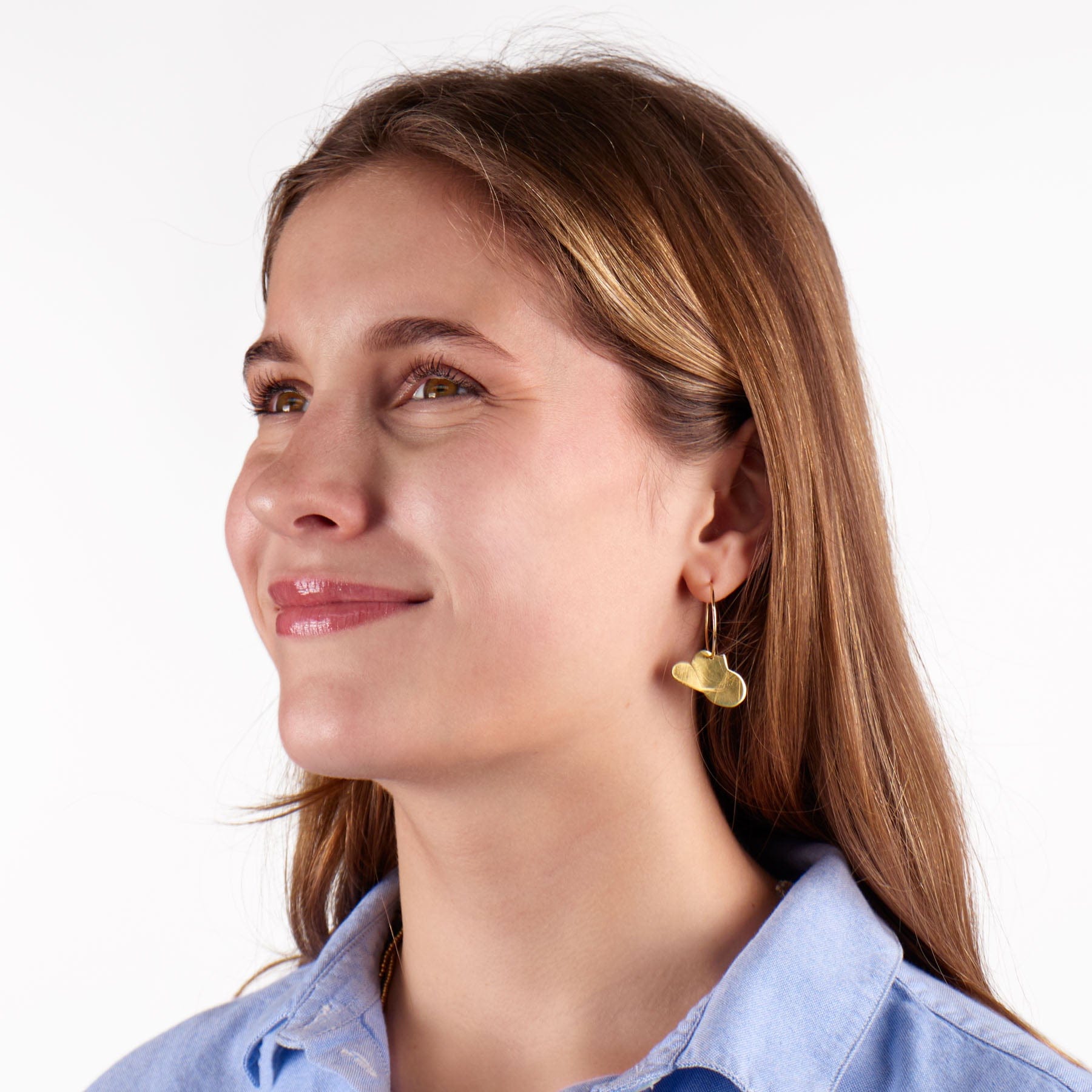 Loretta Western Boot + Hat Hoop Earrings Brass  Wholesale