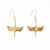 Edina Crane Dangle Earrings Brass Wholesale