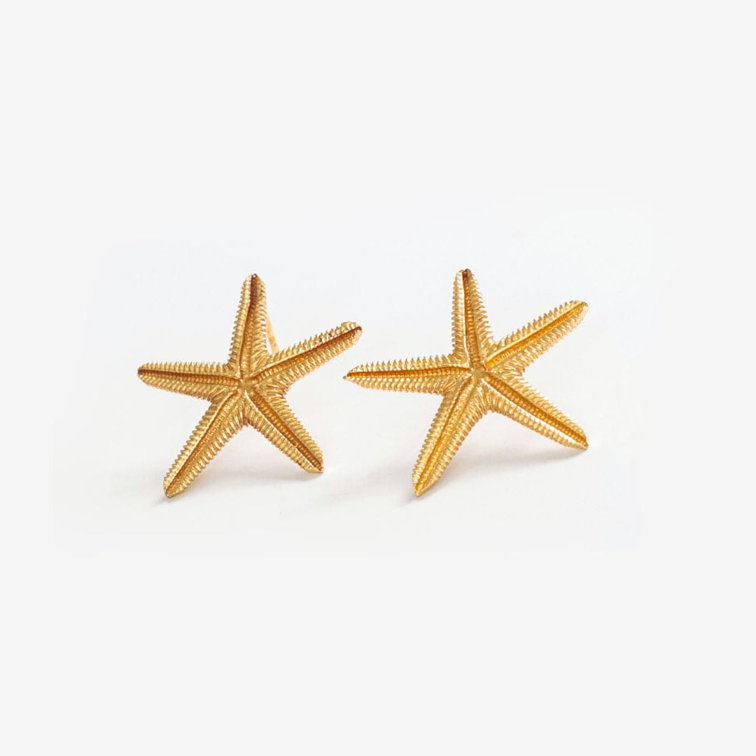 Sienna Starfish Post Earrings Brass Wholesale