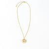 Lane Sun Pendant Necklace Brass