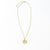 Lane Sun Pendant Necklace Brass