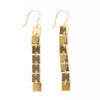 Jade Square Link Dangle Earrings Brass Wholesale