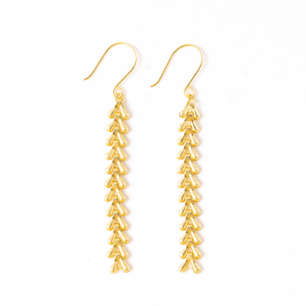 Parker V Chain Link Drop Earrings Brass Wholesale