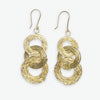 Sloane Spiral Interlinking Circles Drop Earrings Brass Wholesale