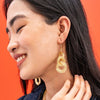 Sloane Spiral Interlinking Circles Drop Earrings Brass Wholesale