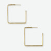 Leah Square Thin Hoop Earrings Brass Wholesale