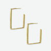 Leah Square Thin Hoop Earrings Brass Wholesale