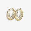 Gretchen Honeycomb Huggie Hoop Earrings Brass Wholesale