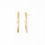 Millie Twisted Bar Drop Earrings Brass Wholesale