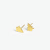 Alice Brass Christmas Tree Post Earrings 18k Gold Wholesale