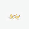 Alice Brass Snowflake Post Earrings 18k Gold Wholesale