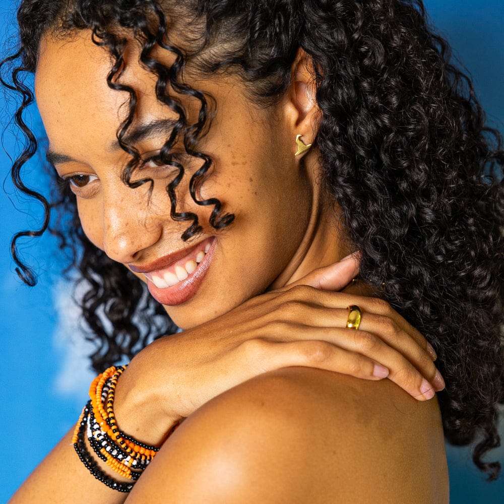 Tabitha Brass Ghost and Witch Hat Mismatched Halloween Post Earrings 18k Gold Wholesale